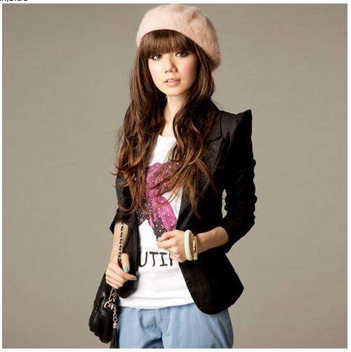 Womens Blazers Princess Sleeve Short Design Suit Coat Jacket
