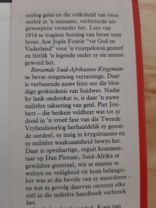 Beroemde Suid-Afrikaanse Krygsmanne onder redaksie van Leipold Scholtz (1984)