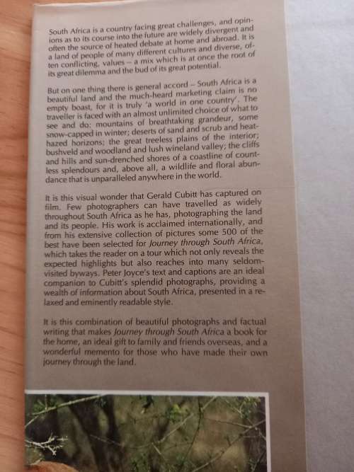 Journey through South Africa by Gerald Cubitt & Peter Joyce (2nd edition 1989)
