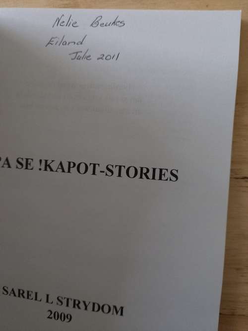 Oupa se !Kapot-Stories deur Sarel  Strydom