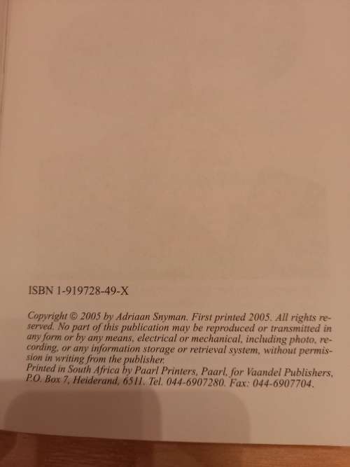 Words of a PROPHET by Adriaa  Snyman (2005)