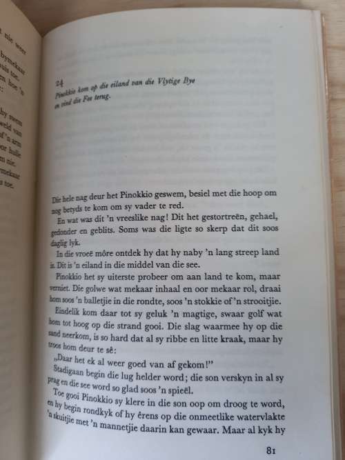 Die Avonture van Pinokkio deur C. Collodi (4de hersiende uitgawe 1972)