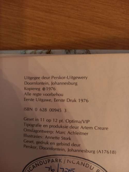 2 Geliefde Ou Afrika-Vriende deur PJ Schoeman (1ste druk 1976)