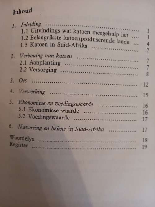 Vakliteratuur - KATOEN (1ste uitgawe, 1ste druk 1979)