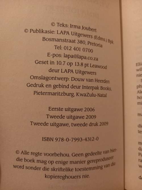 Verbode Drif - Irma Joubert (2de uitgawe 2009)