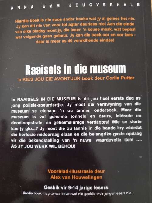 Anna Emm Jeugverhale, kies jou avontuur, Raaisels in die museum - Corlie Putter 2016