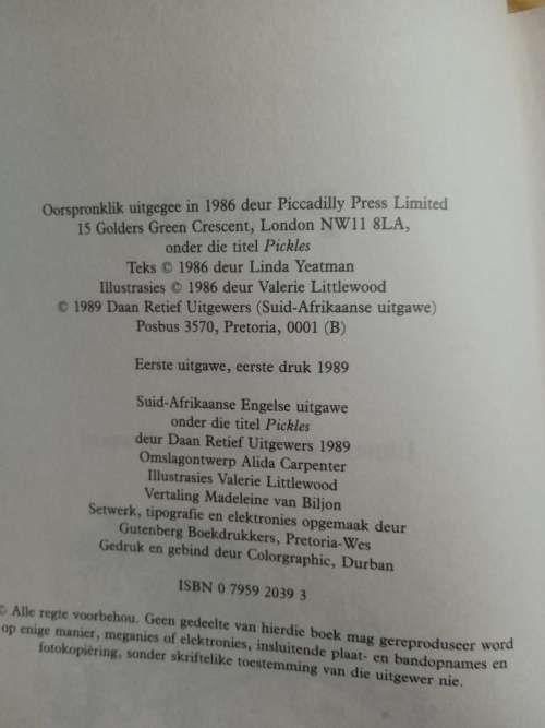 Pekel deur Linda Yeatman (1989)
