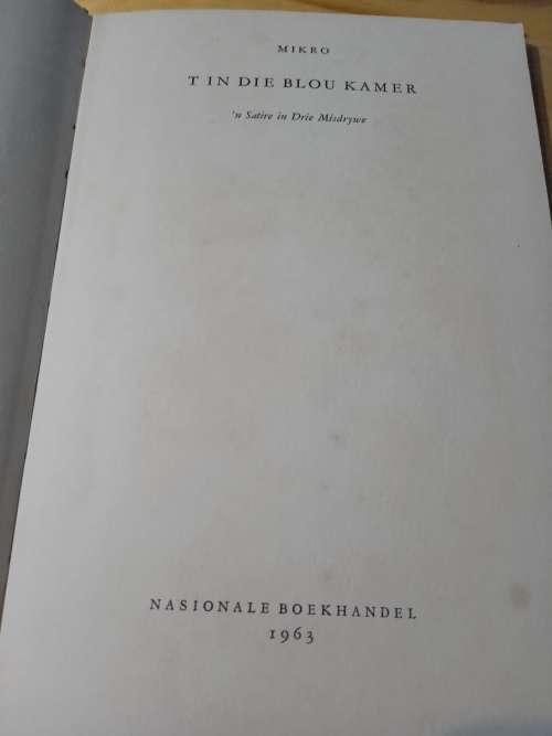 T in die blou kamer - Mikro (1963)