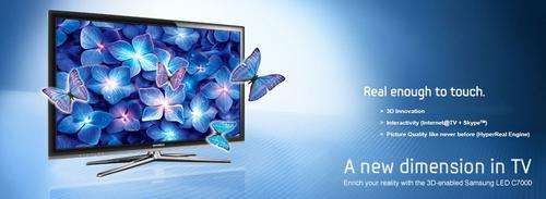 Samsung 3D LED TV Black 46" Wide (UA46C7000)