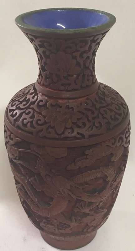 Cinnabar vase