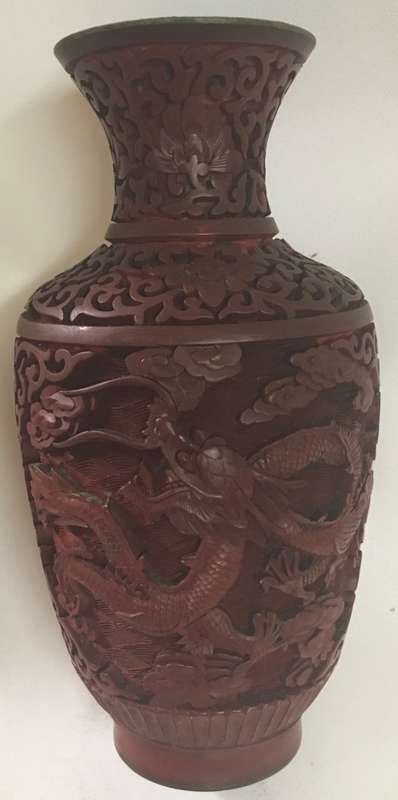 Cinnabar vase