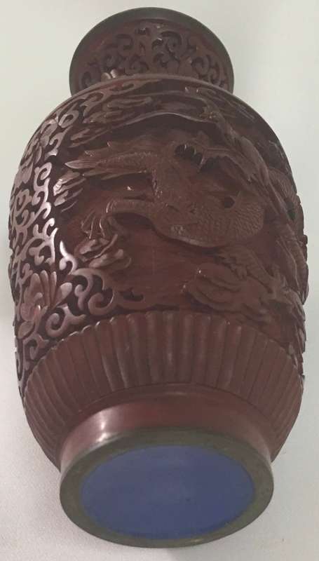 Cinnabar vase