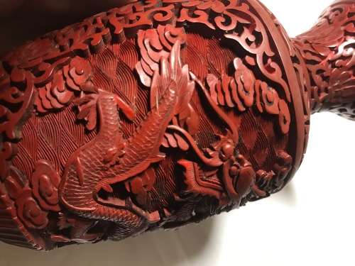 Cinnabar vase