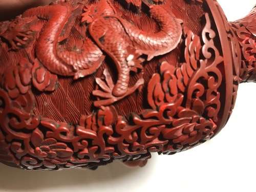 Cinnabar vase