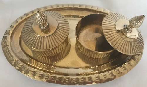 Brass vanity set