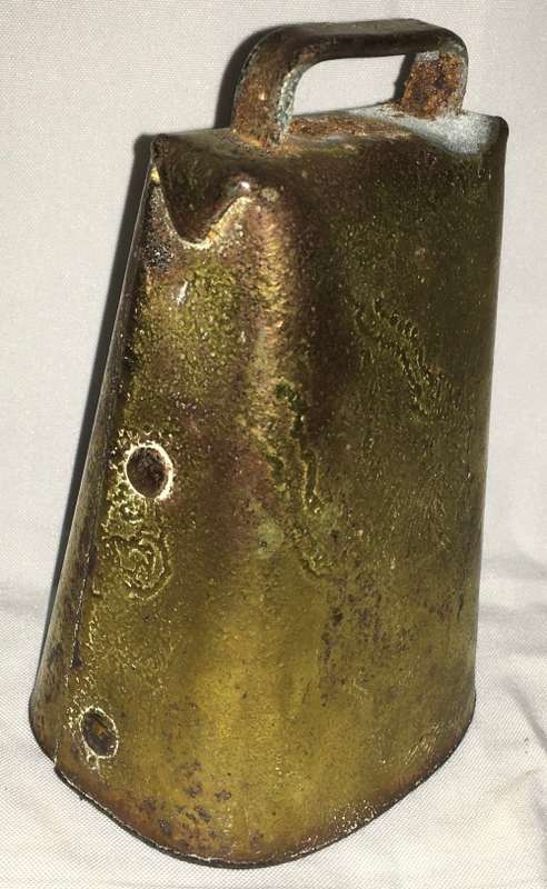 Cow bell, brass, large - 14cm