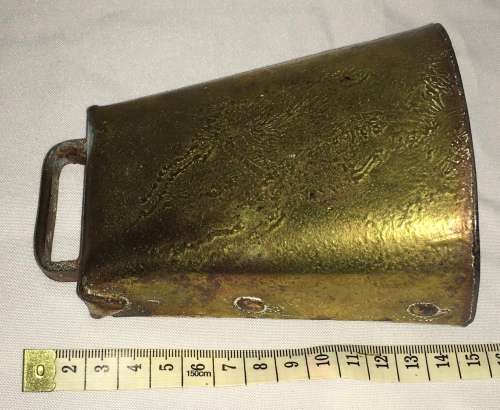 Cow bell, brass, large - 14cm