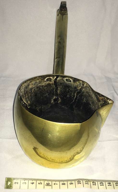 Brass antique saucepan