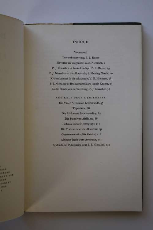 P.E. Raper e.a.: Huldigingsbundel P.J. Nienaber. Tafelberg, 1971.