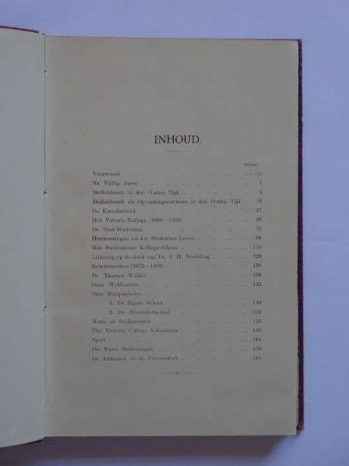 Gedenkboek van Het Victoria-Kollege, Onder redaksie van N.J. Brummer