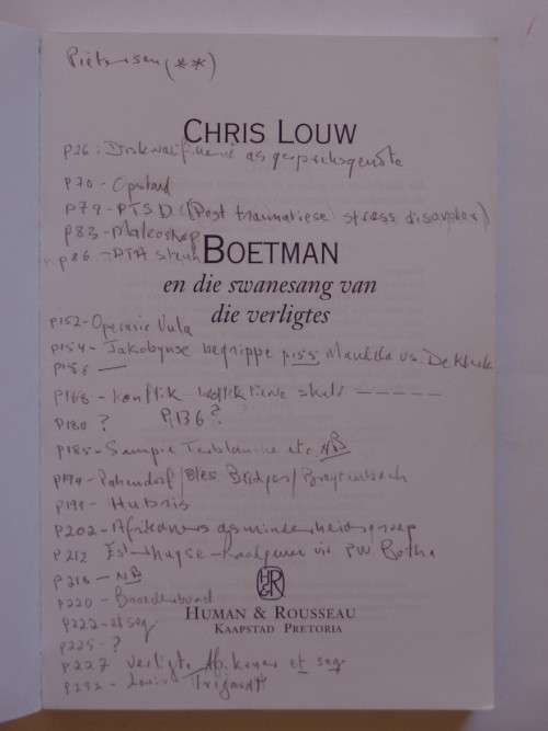 Boetman en die swanesang van die verligtes - Chris Louw