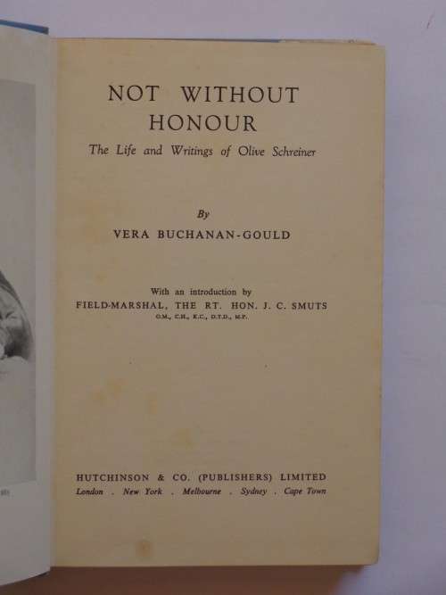 Not without honour - Vera Buchanan-Gould