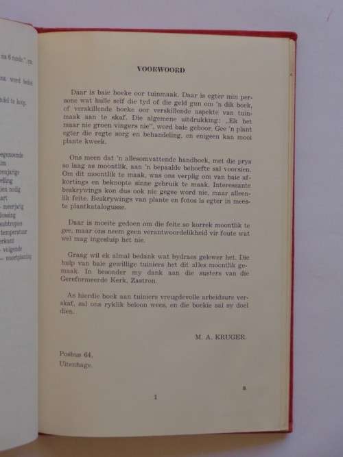 Handboek vir alle tuiniers - M. A. Kruger