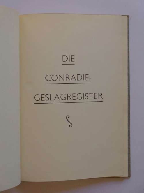 Die Conradie Geslagsregister - H.N. Conradie