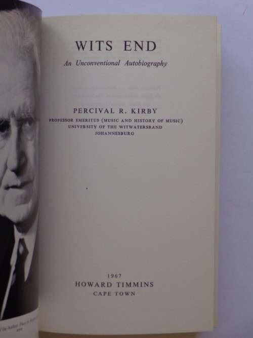 Wits End - Percival R. Kirby