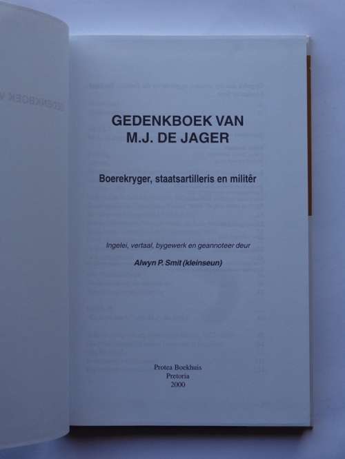 Gedenboek van M.J. de Jager (1872-1939) - A.P. Smit (redakteur)