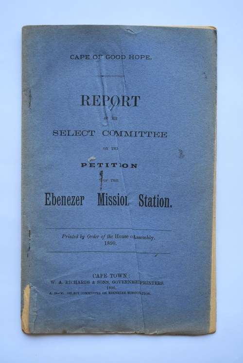 Report of the Select Committee on Petition of the Ebenezer Mission Station.
