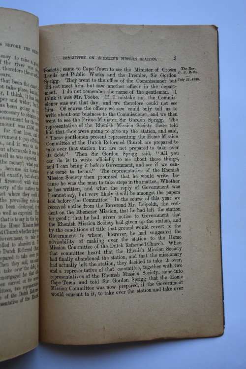 Report of the Select Committee on Petition of the Ebenezer Mission Station.