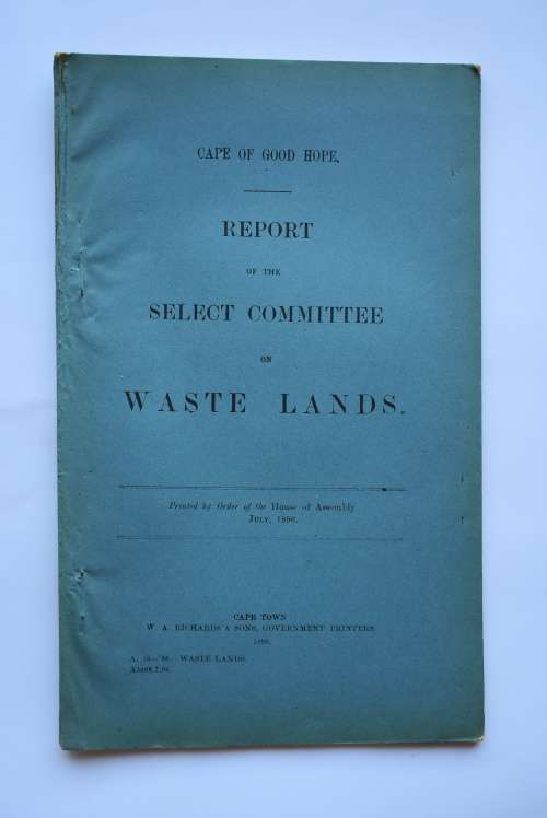 Report of the Select Committee on Waste Lands