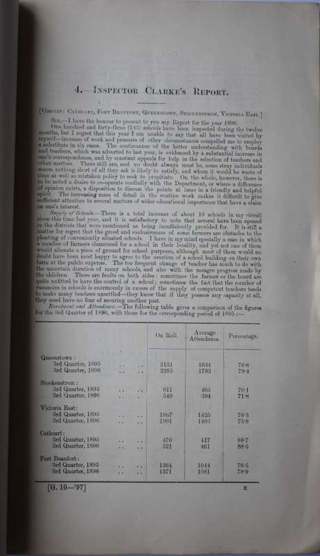 Report of the Superintendent-General of Education, for the Year 1896