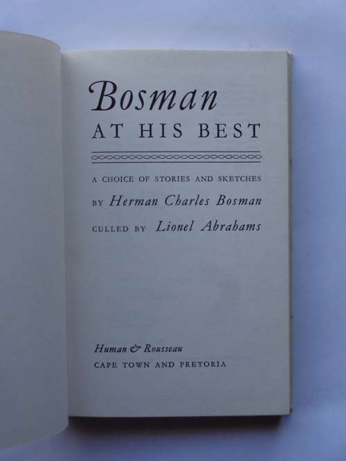 Bosman at his best.