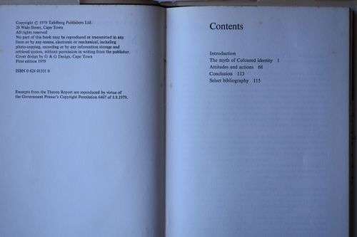 R.E. Van Der Ross: Myths and Attitudes. Cape Town, 1979.