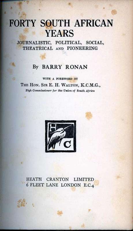Forty South African Years - Barry Ronan