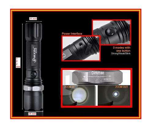 RECHARGEBLE ZOOMABLE TORCH---800 LUMENS