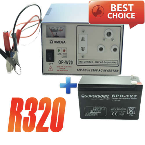 Inverter Special:Buy Omega 200w inverter and Get 1x Free Battery|Buyfast FREE SHIPPING