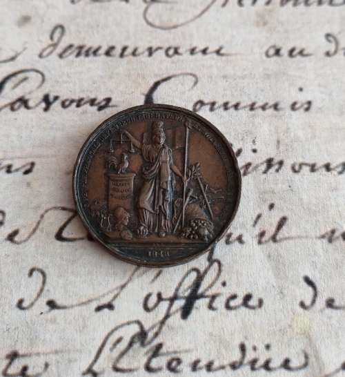 1848 France Revolution Medal Beautiful detail