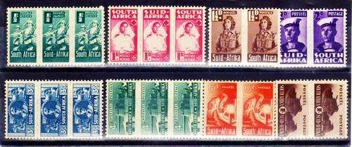 SOUTH AFRICA - SET OF MOUNTED MINT SMALL WAR