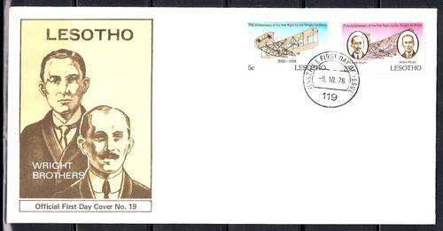 THEMATICS (FLIGHT / AIRCRAFT) - THE WRIGHT BROTHERS - LESOTHO 1978