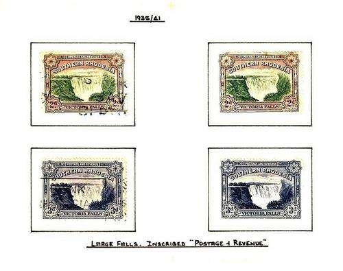 SOUTHERN RHODESIA - SETS MINT & USED - VICTORIA FALLS LARGE (1935 - 41) - LIGHTLY HINGED