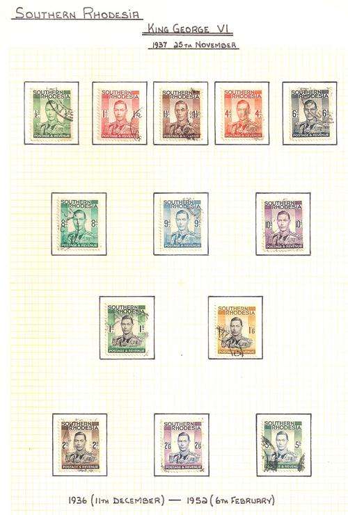 SOUTHERN RHODESIA - PART SET KG VI (1937) - HINGED USED - CV R323