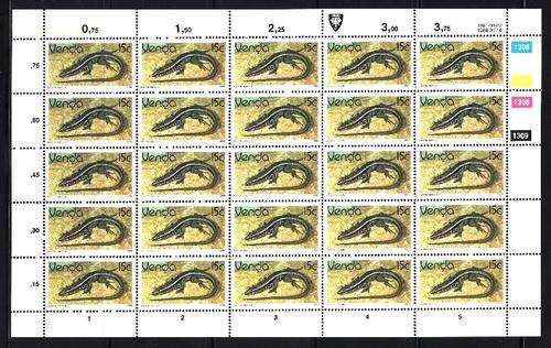 VENDA - FULL SHEET OF 25 x 15 CENT UM STAMPS EACH - 2nd DEFINITIVE REPRINTS - CYLINDER 1210