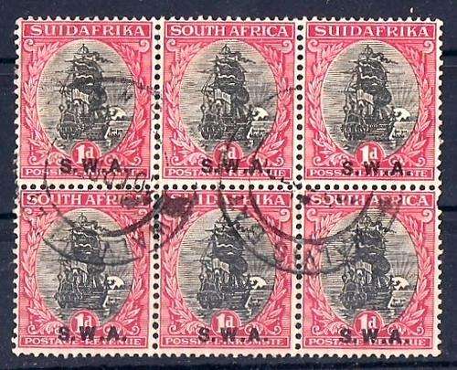 SWA - FINE BLOCK OF 6 USED - 1927 LONDON PICTORIALS