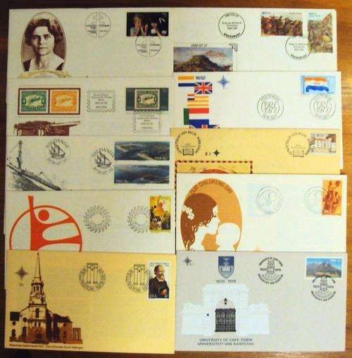 RSA - 10 DIFFERENT FIRST DAY COVERS