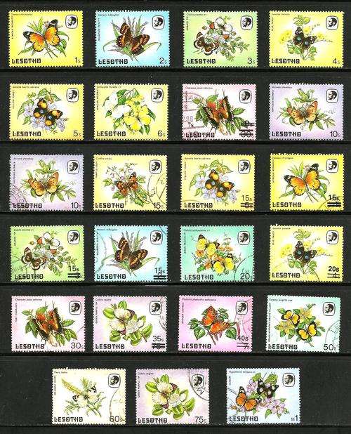 THEMATICS (BUTTERFLIES) - LESOTHO - VERY FINE SELECTION OF 23 SUPER ITEMS