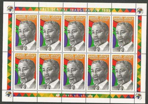 RSA - PRESIDENT THABO MBEKI -  FULL SHEET OF 10 UM STAMPS