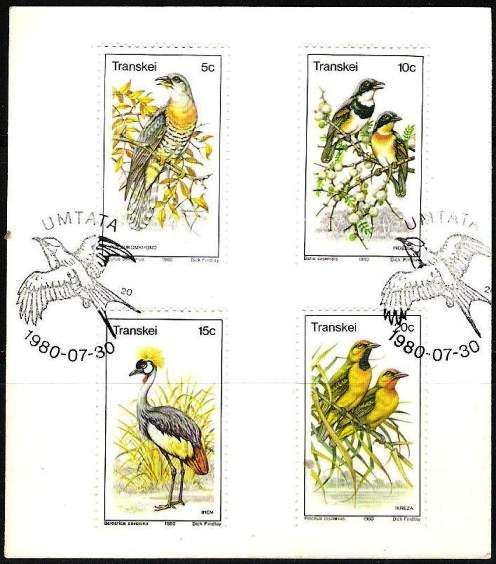 TRANSKEI - BIRDS - SET ON PIECE